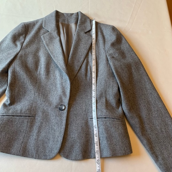 Vintage Kirtland Hall one button wool grey blazer size S - Picture 6 of 14